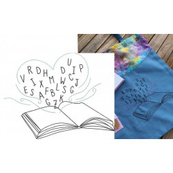 Stickdatei - Doodle Buch Buchstaben